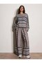 Ethnic Patterned Knitwear Pants & Blouse Set - 5