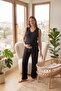 Elora Comfortable Cut Maternity Pajama Set with Pockets and Drawstring Waist, 3-Piece Set - 3