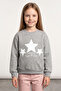 3 Thread Star Printed Crew Neck Girls' Sweatshirt - 2
