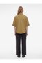 Washable Half Sleeve Classic Collar Buttoned Oversize Denim Shirt - 3