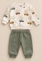 Baby Boy Set with Car Pattern, 2-Piece Top and Bottom Set, Seasonal, 3, 6, 9, 12 Months - 4