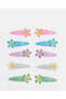 Girls Assorted Flower Hair Clip Set 10 Piece