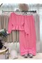 Girl's One-Shoulder Detailed Sweatshirt and Wide-Leg Sweatpants 2-Piece Set - 2