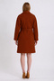 Red Brown Cashmere Coat - 5