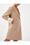 9085 Herringbone Cashmere Coat - Camel - 2