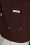 3 İplik Active Printed Oversize Sweatshirt with Hood and Stopper - 7