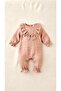 Minizyn 3007 Powder Scalloped Ruffle Bow Buckle Gift Jumpsuit'0-3 Months' - 2