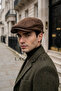 Men's Nubuck Cap Hat with Adjustable Leather Belt