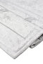 Gray Tulip Pattern Embroidered Velvet Prayer Rug - 2