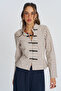 Women's Judge Collar Chinese Button Plaid Shirt