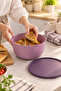 Set of 4 Bowls with Lids, Nesting Bowls of Different Sizes for Kitchen Storage - 3
