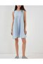 2444 Mini Linen Dress - Light Blue - 2