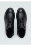 2551020K Lace-Up Ankle-Length Genuine Leather Flat Sole Boots for Women - 6