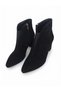 Genuine Leather Suede Thick Heeled Front Elastic Women's Boots - 6