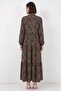 2423 Authentic Patterned Hijab Dress - Camel - 4
