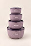 Set of 4 Bowls with Lids, Nesting Bowls of Different Sizes for Kitchen Storage - 6