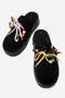 Denise Women's Faux Leather Slippers Black Suede - 4