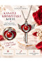 Sailor Moon Inspired Winged Red Stone Key Pendant