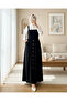 2490 Long Salopet Dress - Black