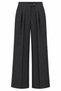 Smoked Pleated Wide-Leg Fabric Trousers