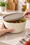 Set of 4 Bowls with Lids, Nesting Bowls of Different Sizes for Kitchen Storage - 2