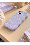 iPhone 13/14/15 Compatible Lila Patterned Impact Protective Transparent Detailled Case - 2