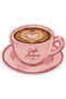 Eta Café Amour Pattern Modern Woven Base Decorative Carpet Eta4236