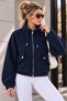 Women's Knitted Knitwear Jacket with Fleece Texture, Zipper and Decorative Pockets, Casual Cardigan - 2