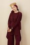 Asymmetrical Premium Suit Burgundy - 2