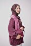 Women's Oversized Jacket with Drawstring Sleeves and Pockets - 3