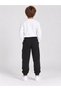 Boys' Black Cargo Pocket Jogger Sweatpants with Elastic Cuffs Casual Trousers - 3