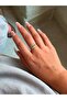 Steel Women's Ring – Gold Color Zircon Stone Multi-Row Weave Model Stylish and Elegant Adjustable Ring - 2