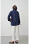 Women's Oversized Jacket with Drawstring Sleeves and Pockets - 3