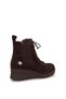 D26Kb-8655 Women's Genuine Leather Flat Boots Brown - 4
