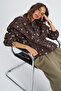 Women's Floral Embroidered Plaid Zipper Jacket - 3