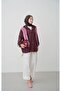 Women's Oversized Jacket with Drawstring Sleeves and Pockets - 7