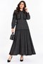 50% Silk 50% Viscose Appliqued Layered Dress with Pockets Length 140 cm