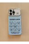 Iphone 13 pro max cute patterned ecru silver color detailed silicone case - 4