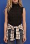 Braided Zero-Sleeve Knitwear - Brown - 2