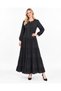 90% Viscose 10% Wool Pleated Polka Dot Layered Dress Measures 140 cm in Length. - 3