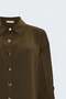 Striped Shirt with Folded Sleeves - Milk Coffee - 3