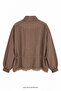 Front Sequin Embroidered Jacket Brown - 4