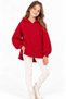 Girl's Hooded Knitted Sweater with Side Slits and Long Back in Thessaloniki Knitwear - 3