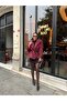 Imported Fabric, Lined Premium Fur Coat with Sleeves and Belted Leather Belt Included - 5