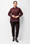 Women's Stone Embellished Plus Size Shirt Plum - 3