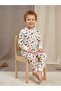 Car Pattern Boys' Long Sleeve Cotton Bottom Top Pajama Set - 3