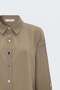 Striped Shirt with Folded Sleeves - Stone - 3