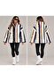 Striped Zippered Plush Fleece Jacket - 2