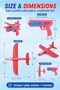 2-in-1 EVA Foam Glider Airplane and Launcher Set for Kids, Lightweight Hand-Throw or Catapult Plane Toy with LED Nose Light, Outdoor Flying Toy for Ages 3+ - 3