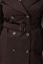 Women's Belted Double-Breasted Trench Coat Brown - 4